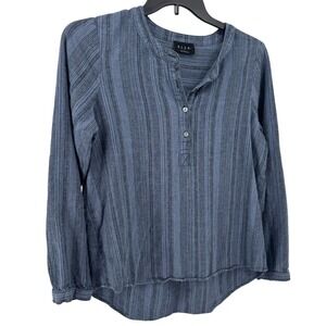 B.L.E.U. Women's Top Blouse Striped Button Down‎ Long Sleeve Casual Blouse Top